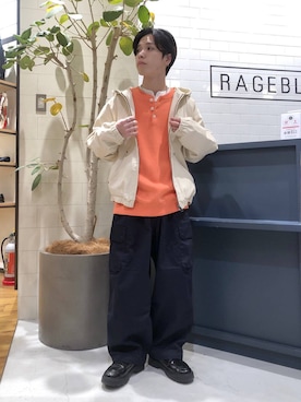 「Healthknit（ヘルスニット）の【Healthknit/ヘルスニット】タイダイ染めソックス2P（ソックス/靴下、ブルー系）」を使った、覇都さん（メンズ・162cm）の春コーディネート