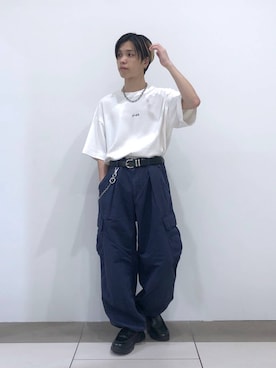「RAGEBLUE（レイジブルー）のアイテム（カーゴパンツ）」を使った、覇都さん（メンズ・162cm）の秋コーディネート