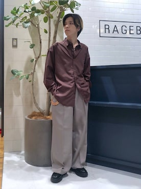 「アイテム（ウォレットチェーン、ベージュ系）」を使った、覇都さん（メンズ・162cm）の秋コーディネート