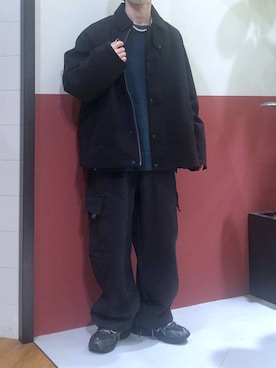 「DISCUS（ディスカス）のアイテム（パンツ）」を使った、覇都さん（メンズ・162cm）の冬コーディネート