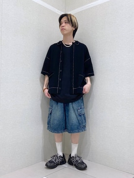 「アイテム（タンクトップ）」を使った、覇都さん（メンズ・162cm）の夏コーディネート