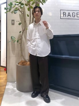 「アイテム（ウォレットチェーン、ベージュ系）」を使った、覇都さん（メンズ・162cm）の秋コーディネート