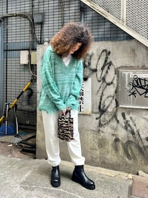 新品 PROVOKE RUGGER BIG KNIT プロヴォーク ビッグニット PROVOKE （プロヴォーク）の「provoke/プロヴォーク melange damage