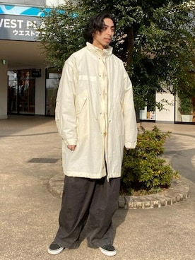 「BEAMS」｜「アイテム（モッズコート）」を使った、BEAMS HEART MENさん（メンズ・174cm）の冬コーディネート