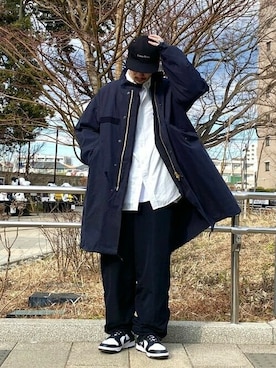 「BEAMS」｜「アイテム（モッズコート）」を使った、BEAMS HEART MENさん（メンズ・176cm）の冬コーディネート