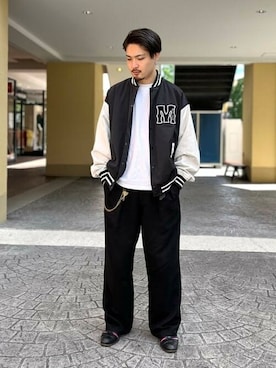 「秋冬」｜「アイテム（スタジャン）」を使った、BEAMS HEART MENさん（メンズ・177cm）の秋コーディネート