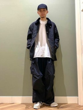 「BEAMS」｜「アイテム（ライダースジャケット）」を使った、BEAMS HEART MENさん（メンズ・176cm）の秋コーディネート