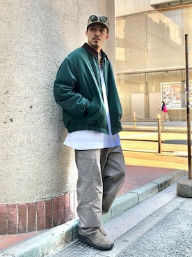 KANGOL × BEAMS HEART / 中綿 ビッグ ブルゾンを使った人気 