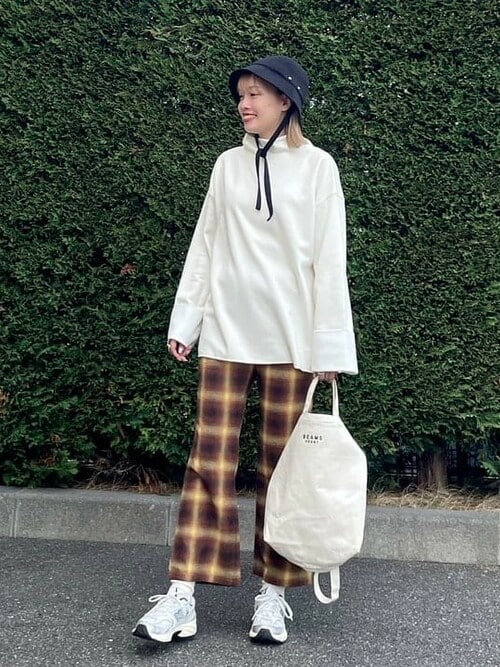 tシャツ モックネック ワイドスリーブ プルオーバー レディース BEAMS HEART tシャツ モックネック ワイドスリーブ プルオーバー