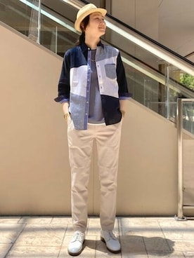 「クロップドトップス」｜BEAMS HEART MENさん（メンズ・176cm）の夏コーディネート