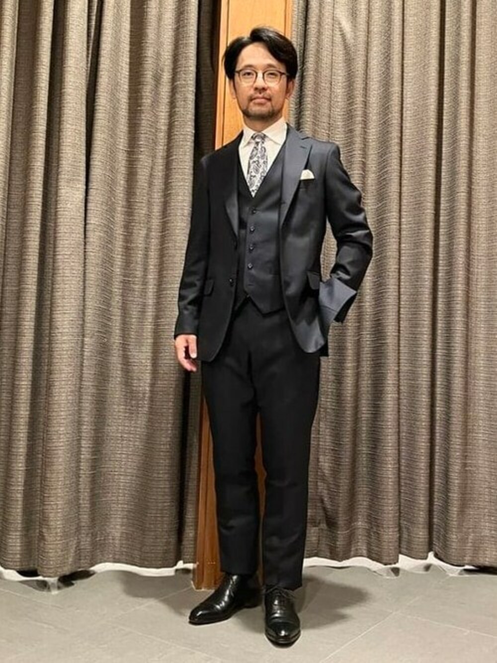 BEAMS HEART ネイビー 3ピース PERSON'S スリーピース ビジネススーツ