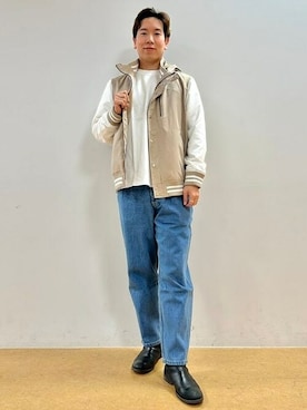 「ワンポイント」｜「アイテム（ジャケット/アウター）」を使った、BEAMS HEART MENさん（メンズ・176cm）の秋コーディネート