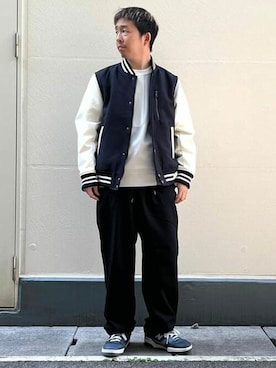 「綺麗めコーデ」｜「アイテム（スウェット）」を使った、BEAMS HEART MENさん（メンズ・162cm）の秋コーディネート