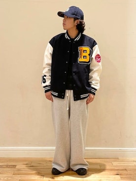 「ワッペン」｜「アイテム（ジャケット/アウター）」を使った、BEAMS HEART MENさん（メンズ・163cm）の秋コーディネート