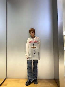 「HYSTERIC GLAMOUR（ヒステリックグラマー）のアイテム（チョーカー）」を使った、アミさん（レディース・149cm）の秋コーディネート