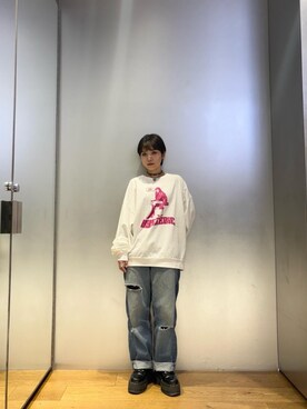 「HYSTERIC GLAMOUR（ヒステリックグラマー）のアイテム（チョーカー）」を使った、アミさん（レディース・149cm）の冬コーディネート