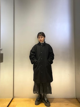 「HYSTERIC GLAMOUR（ヒステリックグラマー）のアイテム（その他アウター）」を使った、アミさん（レディース・149cm）の冬コーディネート