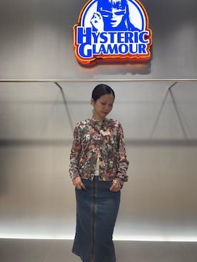 「アイテム（デニムスカート）」を使った、アミさん（レディース・149cm）の秋コーディネート