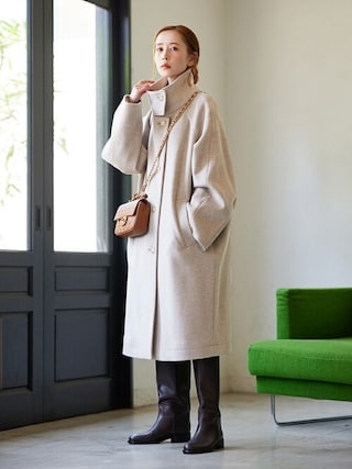 22AW JOURNAL STANDARD スーパー140スタンドロングコート JOURNAL STANDARD（ジャーナルスタンダード）の「□スーパー140