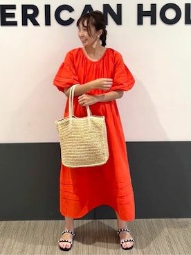 「koe（コエ）のアイテム（ワンピース）」を使った、koe_officialさん（レディース・160cm）の夏コーディネート