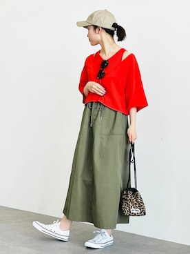 「koe（コエ）のアイテム」を使った、koe_officialさん（レディース・160cm）の夏コーディネート