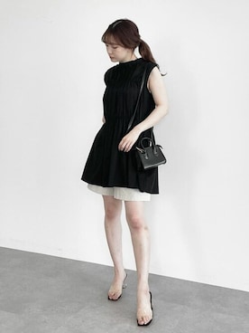 「koe（コエ）のアイテム（トップス）」を使った、koe_officialさん（レディース・160cm）の夏コーディネート