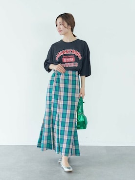 「koe（コエ）のアイテム（トップス）」を使った、koe_officialさん（レディース・160cm）の夏コーディネート