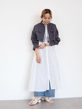 「koe（コエ）のアイテム（モッズコート）」を使った、koe_officialさん（レディース・160cm）の秋コーディネート