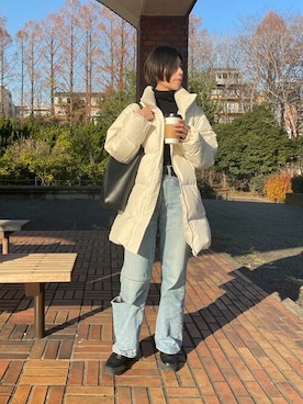 「koe（コエ）のアイテム（ジャケット/アウター）」を使った、koe_officialさん（レディース・160cm）の冬コーディネート