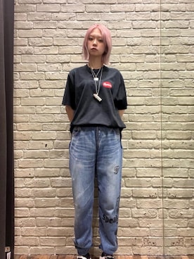 「ロック」｜「アイテム（スウェットパンツ）」を使った、ysan0514さん（レディース・163cm）の夏コーディネート