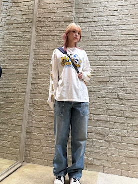 「HYSTERIC GLAMOUR（ヒステリックグラマー）のアイテム（バッグ）」を使った、ysan0514さん（レディース・163cm）の秋コーディネート
