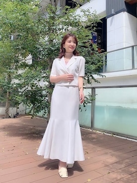 「PROPORTION BODY DRESSING（プロポーションボディドレッシング）のアイテム（テーラードジャケット）」を使った、PROPORTION STAFFさん（レディース・158cm）の春コーディネート