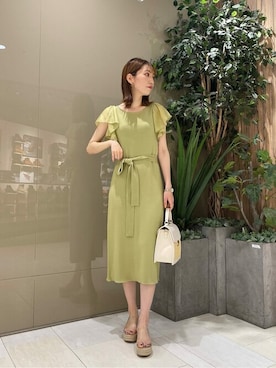 「ラッフルスリーブ」｜PROPORTION STAFFさん（レディース・162cm）の夏コーディネート