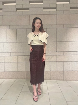 「EDIT COLOGNE（エディットコロン）のアイテム（アクセサリー）」を使った、PROPORTION STAFFさん（レディース・153cm）の夏コーディネート