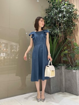 「ラッフルスリーブ」｜PROPORTION STAFFさん（レディース・162cm）の夏コーディネート