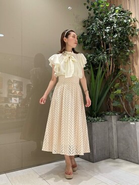 「コットンレース」｜PROPORTION STAFFさん（レディース・162cm）の夏コーディネート