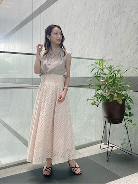 「コットンレース」｜PROPORTION STAFFさん（レディース・153cm）の夏コーディネート