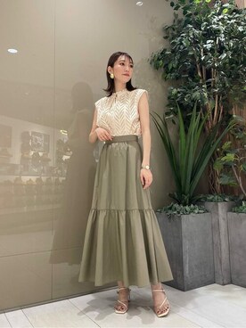 「コットンレース」｜PROPORTION STAFFさん（レディース・162cm）の夏コーディネート