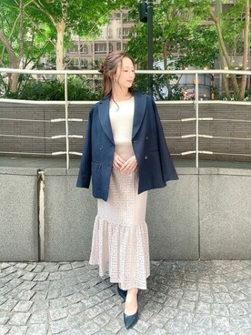 「PROPORTION BODY DRESSING（プロポーションボディドレッシング）のアイテム（テーラードジャケット）」を使った、PROPORTION STAFFさん（レディース・153cm）の秋コーディネート