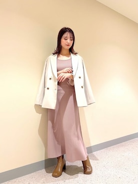 「PROPORTION BODY DRESSING（プロポーションボディドレッシング）のアイテム（テーラードジャケット）」を使った、PROPORTION STAFFさん（レディース・158cm）の秋コーディネート