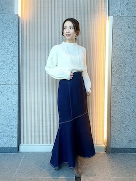 「EDIT COLOGNE（エディットコロン）のアイテム（アクセサリー）」を使った、PROPORTION STAFFさん（レディース・153cm）の秋コーディネート