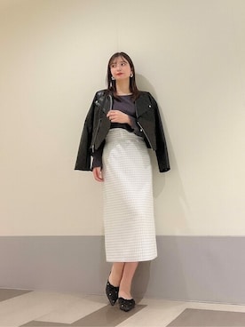 「PROPORTION BODY DRESSING（プロポーションボディドレッシング）のアイテム（テーラードジャケット）」を使った、PROPORTION STAFFさん（レディース・158cm）の春コーディネート