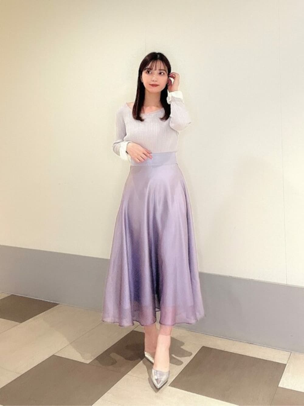 楽天市場】フレアスカート スカート シルク ロングスカート
