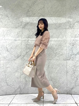 「アイテム（パンプス、グレー系）」を使った、PROPORTION STAFFさん（レディース・155cm）の春コーディネート