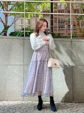 「EDIT COLOGNE（エディットコロン）のアイテム（アクセサリー）」を使った、PROPORTION STAFFさん（レディース・153cm）の秋コーディネート