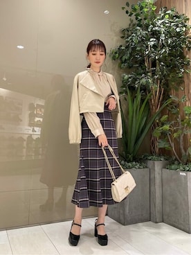 「PROPORTION BODY DRESSING（プロポーションボディドレッシング）のアイテム（テーラードジャケット）」を使った、PROPORTION STAFFさん（レディース・162cm）の秋コーディネート
