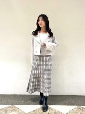 「PROPORTION BODY DRESSING（プロポーションボディドレッシング）のアイテム（テーラードジャケット）」を使った、PROPORTION STAFFさん（レディース・158cm）の秋コーディネート