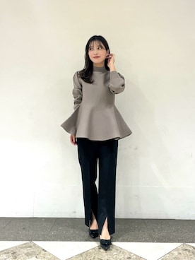「PROPORTION BODY DRESSING（プロポーションボディドレッシング）のアイテム（パンツ）」を使った、PROPORTION STAFFさん（レディース・158cm）の秋コーディネート