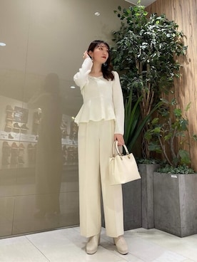 「PROPORTION BODY DRESSING（プロポーションボディドレッシング）のアイテム（パンツ）」を使った、PROPORTION STAFFさん（レディース・162cm）の冬コーディネート