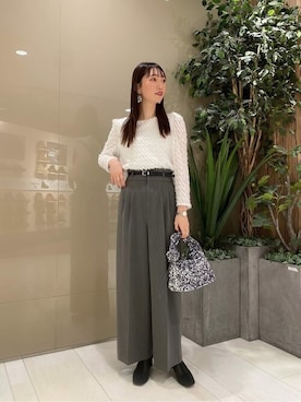 「PROPORTION BODY DRESSING（プロポーションボディドレッシング）のアイテム（パンツ）」を使った、PROPORTION STAFFさん（レディース・162cm）の冬コーディネート